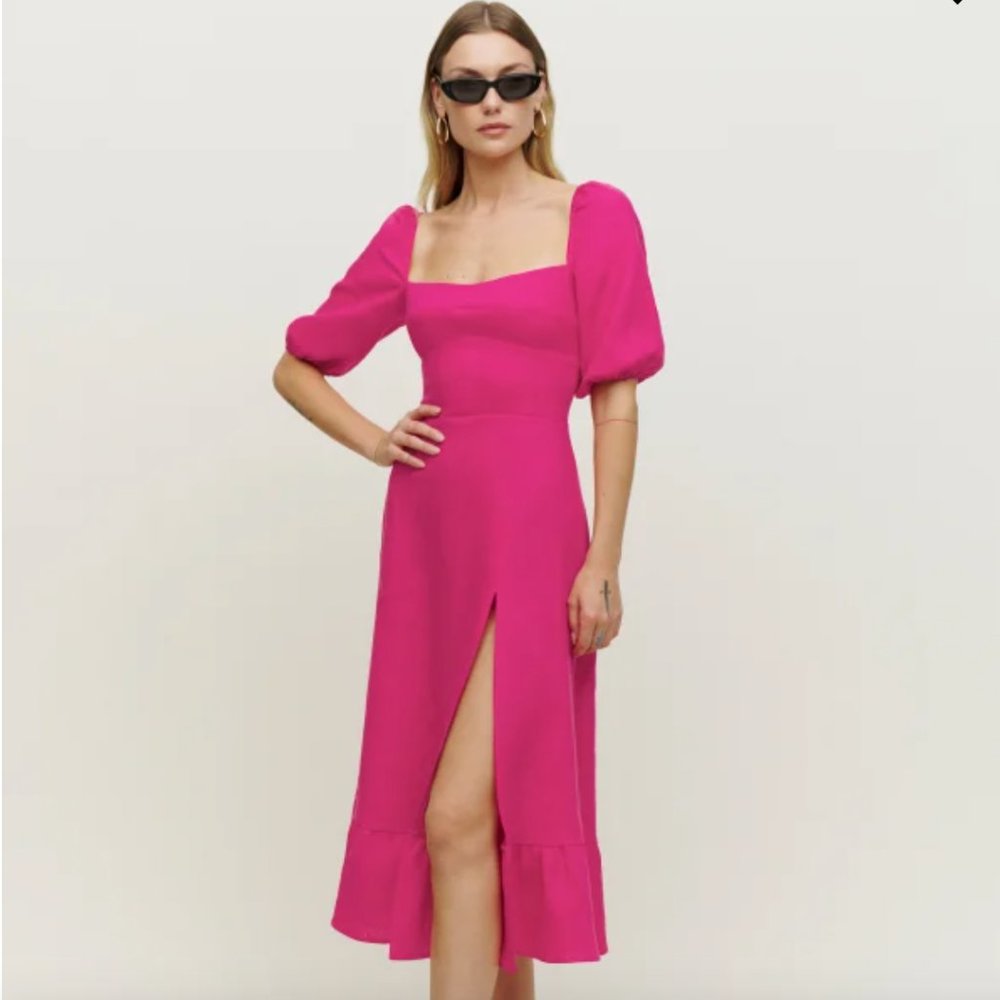 REFORMATION Belgian Linen Dress (Corvette) - Size 6